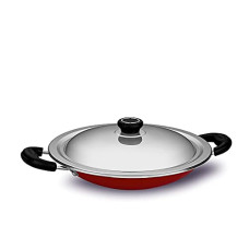 Deals, Discounts & Offers on Cookware - Ideal Non Stick Cookware Appam Pan, 240 Mm, Silver & Red