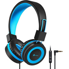 Deals, Discounts & Offers on Mobile Accessories - iClever Kids Wired Headphones For Boys, Headphones For Kids, Over Ear Headphones with Mic Safe Volume Limited Adjustable Headband Foldable Kids Headset