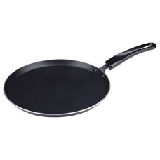 Deals, Discounts & Offers on Cookware - Cresta Gas Stove Compatible Aluminium Flat Tawa (Sparkle Black, 25cm)