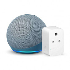 Deals, Discounts & Offers on  - Echo Dot (4th Gen, Blue) bundle with Amazon Smart Plug