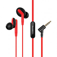 Deals, Discounts & Offers on Headphones - Maxobull Storm-X in-Ear Wired Earphones with Mic in line Remote Control, Tangle Free, Extra Bass & Powerful HD Sound with Passive Noise Cancellation 3.5MM Jack (Red)