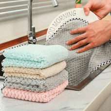 Deals, Discounts & Offers on Home Improvement - Wolpin Microfiber Cleaning Cloths, 5 Pcs 25 x 25 cms Multi-Colour | Highly Absorbent, Lint and Streak Free, Multi -Purpose Wash Cloth