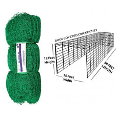 Deals, Discounts & Offers on  - RAISCO Cricket Net with Roof Covered 50X12X15 Foot (Green)