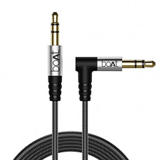 Deals, Discounts & Offers on  - boAt Aux L500 with Gold Plated Tip, Premium Alloy Cover, Mesh Braiding, 1.5 m Tangle-Free 3.5 mm Cable(Silver)