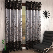 Deals, Discounts & Offers on  - Home Sizzler 2 Piece Garden Panel Eyelet Polyester Window Curtains - 5 Feet, Brown