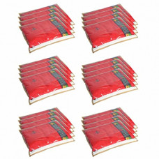 Deals, Discounts & Offers on  -  HomeStrap set of 24 Foldable Single Saree Covers / Clothes Storage Bag / Wardrobe Organizer With Transparent Top And Zip For Lehenga, Suit, Dress,& Accessories (Beige)