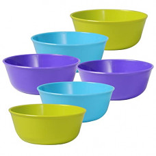 Deals, Discounts & Offers on  - Wonder Sigma 300 Microwave Safe Multipurpose Plastic Bowl Set, 6 pc Mixing Bowl 300 ml, Green Violet Blue Color, Made in India, KBS02225