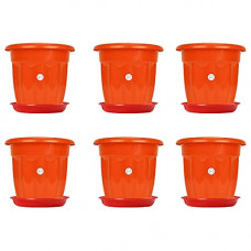 Deals, Discounts & Offers on Gardening Tools - Kraft Seeds 8 Inch Wavy Collar Style Appealing Victoria Flower Planters with Bottom Plate Suitable