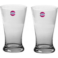 Deals, Discounts & Offers on  - Afast Multipurpose Food Grade Designer Transparent Water Glass, Set of 2, Capacity 250 ML, Clear,