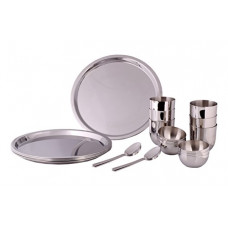 Deals, Discounts & Offers on  - Krome Stainless Steel Dinner Set - 24 Pieces, Silver