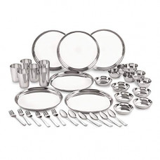 Deals, Discounts & Offers on  - Neelam Stainless Steel Premium Dinner Set Combo (Set of 36 Pcs)