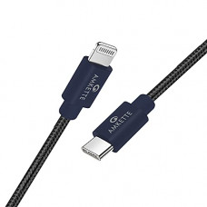 Deals, Discounts & Offers on  -  Amkette Type C to iPhone (8 Pin) PD Fast Charge & Sync Cable - 20W (Black)