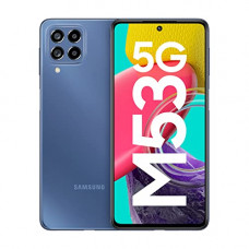 Deals, Discounts & Offers on Electronics - Samsung Galaxy M53 5G (Deep Ocean Blue, 6GB, 128GB Storage) | 108MP | sAmoled+ 120Hz | 12GB RAM with RAM Plus | Travel Adapter to be Purchased Separately