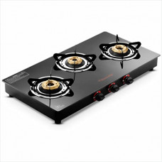 Deals, Discounts & Offers on  - Butterfly Rapid 3B Auto Ignition LPG Glass Top Stove (3 Burners, Black)