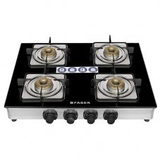 Deals, Discounts & Offers on  - Faber Gas Stove 4 Burner Glass Cooktop (Cooktop Supreme Plus C 4BB AI) Auto Ignition, Black