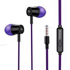 Deals, Discounts & Offers on Headphones - Kratos Thump Wired Earphones, Powerful Bass, HD Sound Quality Earphones, Tangle Free Cable, Comfortable in Ear Fit, with 3.5 mm Jack - Purple