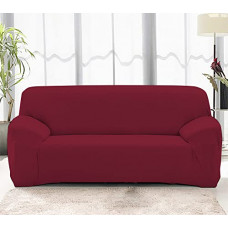 Deals, Discounts & Offers on  - LAZI Triple 3 Seater Maroon Big Universal Non-Slip Elastic Stretchable Washable L Shape Couch Sofa Set Cover Protector