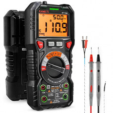 Deals, Discounts & Offers on Home Improvement - KAIWEETS HT118A Digital Multimeter TRMS 6000 Counts Ohmmeter Auto-Ranging Fast Accurately Measures Voltage Current Amp Resistance Diodes Continuity Duty-Cycle Capacitance Temperature