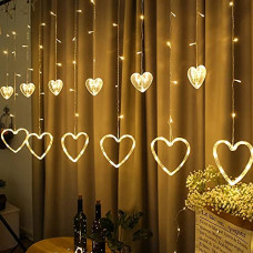 Deals, Discounts & Offers on  - The Purple Tree Love Heart LED Light Curtain String Lights with 8 Flashing Modes