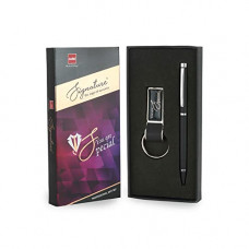 Deals, Discounts & Offers on Stationery - Cello Signature Indulge Gift Set | Pack of 1 Metallic Ball Pen and a Keychain | Ball Pen Provides a Smooth Writing Experience | Perfect