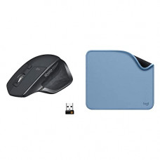 Deals, Discounts & Offers on  - Logitech MX Master 2S Wireless Mouse, Multi-Device, Bluetooth or 2.4GHz Wireless with Mousepad, Studio Series with Anti-Slip Rubber Base,Spill Resistant (Blue Grey)