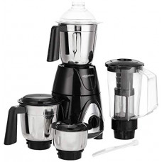 Deals, Discounts & Offers on  - AmazonBasics Premium 750 Watt Mixer Grinder with 3 Stainless Steel Jar + 1 Juicer Jar, Black & Grey
