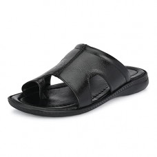 Deals, Discounts & Offers on  - [Size 10] Auserio Men's Genuine Leather Slippers/Flip Flops & Thong Sandals