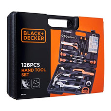 Deals, Discounts & Offers on Hand Tools -  BLACK+DECKER BMT126C Compact Hand Tool Kit (126-Piece) For Household DIY & Emergency Maintenance, 6 Months Warranty