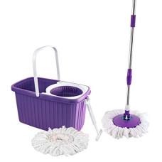 Deals, Discounts & Offers on Home Improvement - Cello Kleeno Hi Clean Spin Mop with 2 refill and 1 liquid dispenser Violet