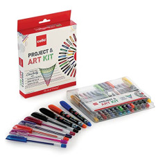 Deals, Discounts & Offers on Stationery - Cello Project & Art Kit | Assortment of Glitter Gel Pens; Colour Bomb Gel Pens; Marky Permanent Marker Pens