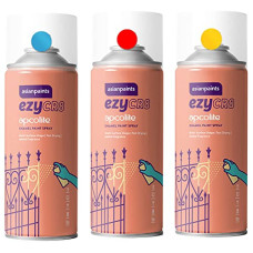 Deals, Discounts & Offers on Home Improvement - Asian Paints Spray Paint , Blue Gloss Finish 200ml & Multi-Surface DIY Apcolite Enamel Paint Spray (Golden Yellow, 200ml Can) & Apcolite Enamel Multi-Surface DIY Spray Paint (Signal Red, 200ml Can)