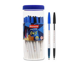 Deals, Discounts & Offers on Stationery - Reynolds 045 CARBURE 25 PENS JAR, 20BLUE & 5 BLACK Ball Pen I Lightweight Ball Pen With Comfortable Grip