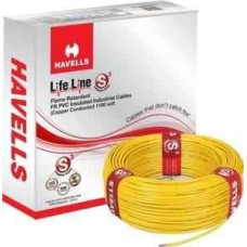 Deals, Discounts & Offers on Home Improvement - Havellslifeline 0.75 Sq.Mmlength 90M Fr Pvc Insulated Cable Yellow Whffdnya1X75