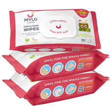 Deals, Discounts & Offers on Baby Care - Mylo Care Gentle Anti-Bacterial New Born Baby Wet Wipes with Organic Coconut Oil, Organic Aloe Vera & Neem, Mild Soothing Fragrance Wipes with Lid (80 wipes x 3 packs)