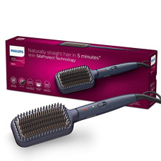 Deals, Discounts & Offers on Irons - Philips Heated Straightening Brush BHH885/10 (New). ThermoProtect Technology, Ionic care, Argan Oil Infusion & Extra Large Brush Area to give Naturally Straight hair in 5 mins