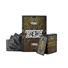 Deals, Discounts & Offers on Toys & Games - Nonsense Taash - The Black Edition (Pack of 2), Deck of Waterproof Cards, Flexible PVC Plastic Gold Foiled Playing Cards, Premium Poker Cards