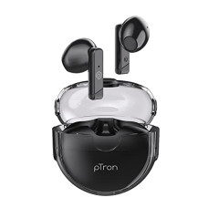 Deals, Discounts & Offers on Headphones - pTron Bassbuds Fute 5.1 Bluetooth Truly Wireless Featherlite TWS in Ear Earbuds with Mic 25Hrs Playtime, 13Mm Dynamic Driver, Immersive Audio, Touch Control, Voice Assistance & Fast Charging (Black)