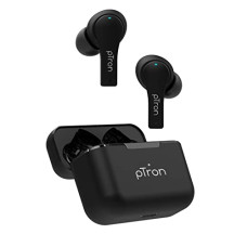 Deals, Discounts & Offers on Headphones - pTron Bassbuds Tango ENC (Environmental Noise Cancellation),40Hrs Total Playtime, 5.1 Bluetooth Truly Wireless in Ear Earbuds with Mic Deep Bass, Touch Control TWS & Type-C Fast Charging (Black)