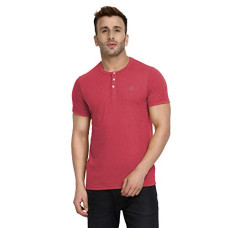 Deals, Discounts & Offers on Men - [Size S] CHKOKKO Men's Cotton Henley Regular Fit Half Sleeves T-Shirt