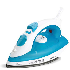 Deals, Discounts & Offers on Irons - HAVELLS Fabio 1250 W Steam Iron with Teflon Coated Sole Plate, Vertical & Horizontal Ironing & 2 Years Warranty. (Blue)