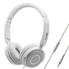 Deals, Discounts & Offers on Headphones -  boAt Bassheads 900 Wired On Ear Headphones with Mic (Pearl White)