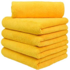 Deals, Discounts & Offers on Home Improvement - Sheen Polyester, Microfiber Vehicle Washing Cloth 380 GSM (Pack of 5, Yellow )