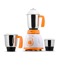 Deals, Discounts & Offers on  - McCoy Aspire 500-Watt Mixer Grinder with 3 Stainless Steel Jars (White/Orange)