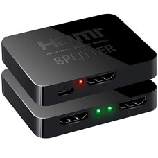 Deals, Discounts & Offers on Accessories - Microware 4K@60Hz HDMI Splitter, HDMI Splitter 1 in 2 Out, HDMI2.0b Splitter For Dual Monitors, Support 3840x2160@60Hz, HDCP2.2, RGB 4:4:4, 18.5Gbps, Auto Scaling, Full HD 1080P 3D