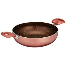 Deals, Discounts & Offers on Cookware - Amazon Brand - Solimo Aluminium Non Stick Kadhai (24cm, Granite finish, 5 layer coating, Induction and Gas stove compatible), Black