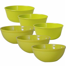 Deals, Discounts & Offers on  - Wonder Sigma Microwave Safe Multipurpose Plastic Combo Bowl Set, 400 ml & 650 ml, Green Color, Set of 6 Bowls, Made in India