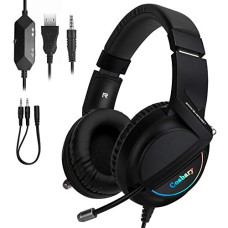 Deals, Discounts & Offers on  - Cosbary 7,1 USB Gaming Wired Over Ear Headphones with Mic with Virtual Surround Sound,50Mm Driver, RGB LEDs & Remote Control,