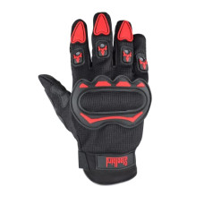 Deals, Discounts & Offers on  - Steelbird Full Finger Bike Riding Gloves with Touch Screen Sensitivity at Thumb and Index Finger, Protective Off-Road Motorbike Racing (X-Large, Black Red)