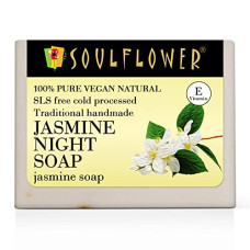 Deals, Discounts & Offers on Beauty Care - Soulflower Jasmine Night Soap For Beautiful Skin  Handmade, 100% Pure, Natural & Cold processed Grade 1 BIS Standard Premium & Luxurious Soap with Essential Oils, Exotic Herbs & Aroma, 150g