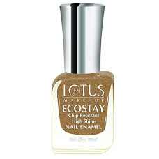 Deals, Discounts & Offers on Beauty Care - Lotus Herbals Ecostay Fantasy Nail Enamel, Gold Frost, 10g